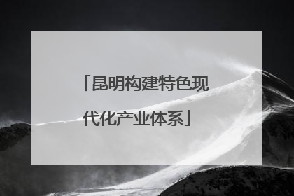 昆明构建特色现代化产业体系