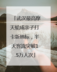 武汉最高摩天轮成亲子打卡新地标，半天客流突破1.5万人次