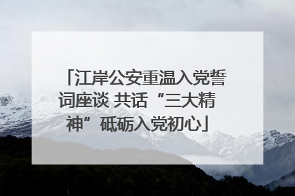 江岸公安重温入党誓词座谈 共话“三大精神”砥砺入党初心