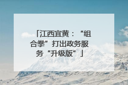 江西宜黄：“组合拳”打出政务服务“升级版”
