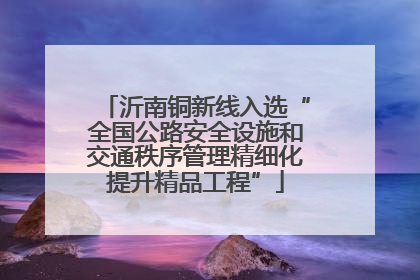 沂南铜新线入选“全国公路安全设施和交通秩序管理精细化提升精品工程”