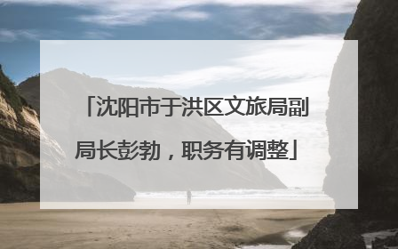 沈阳市于洪区文旅局副局长彭勃，职务有调整