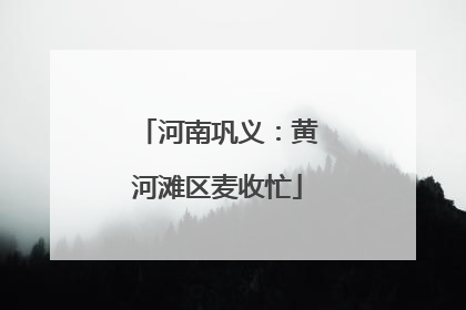 河南巩义：黄河滩区麦收忙