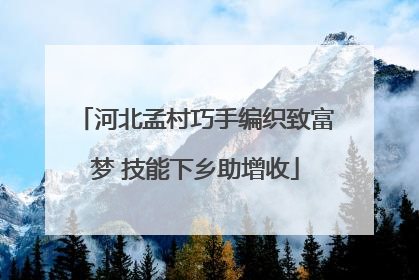 河北孟村巧手编织致富梦 技能下乡助增收