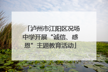 泸州市江阳区况场中学开展“诚信、感恩”主题教育活动