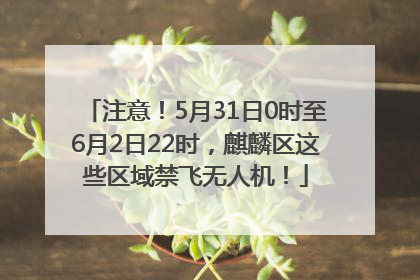 注意！5月31日0时至6月2日22时，麒麟区这些区域禁飞无人机！