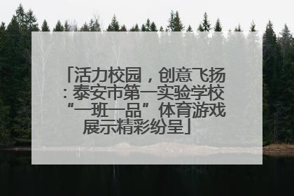 活力校园，创意飞扬：泰安市第一实验学校“一班一品”体育游戏展示精彩纷呈