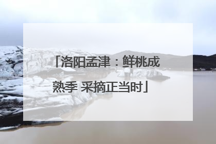洛阳孟津：鲜桃成熟季 采摘正当时