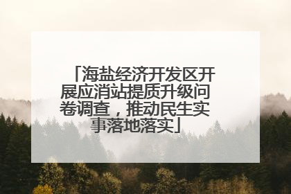 海盐经济开发区开展应消站提质升级问卷调查，推动民生实事落地落实