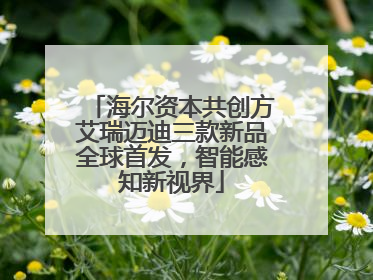 海尔资本共创方艾瑞迈迪三款新品全球首发，智能感知新视界