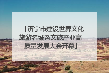 济宁市建设世界文化旅游名城暨文旅产业高质量发展大会开幕