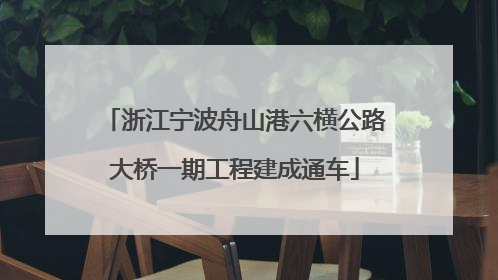 浙江宁波舟山港六横公路大桥一期工程建成通车