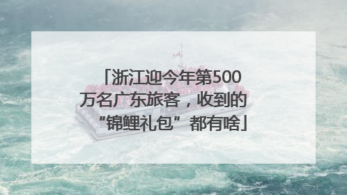 浙江迎今年第500万名广东旅客，收到的“锦鲤礼包”都有啥