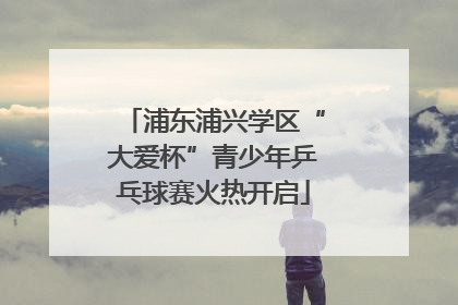 浦东浦兴学区“大爱杯”青少年乒乓球赛火热开启