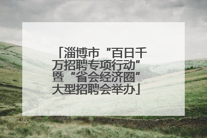 淄博市“百日千万招聘专项行动”暨“省会经济圈”大型招聘会举办