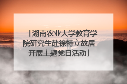 湖南农业大学教育学院研究生赴徐特立故居开展主题党日活动