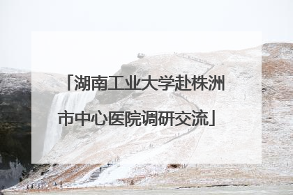 湖南工业大学赴株洲市中心医院调研交流