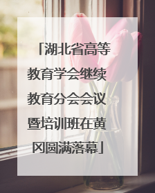湖北省高等教育学会继续教育分会会议暨培训班在黄冈圆满落幕