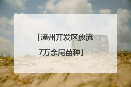 漳州开发区放流7万余尾苗种
