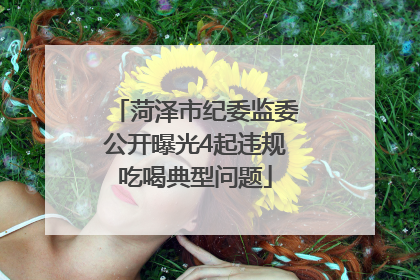 菏泽市纪委监委公开曝光4起违规吃喝典型问题