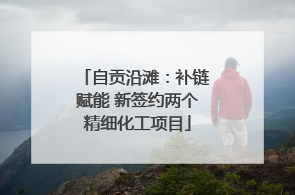 自贡沿滩：补链赋能 新签约两个精细化工项目
