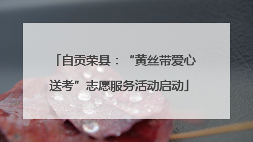 自贡荣县：“黄丝带爱心送考”志愿服务活动启动