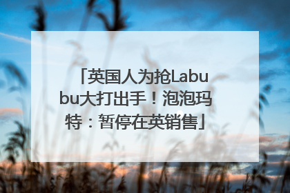 英国人为抢Labubu大打出手！泡泡玛特：暂停在英销售