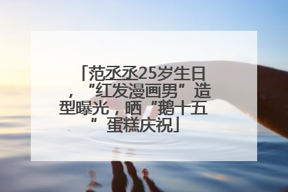 范丞丞25岁生日，“红发漫画男”造型曝光，晒“鹅十五”蛋糕庆祝