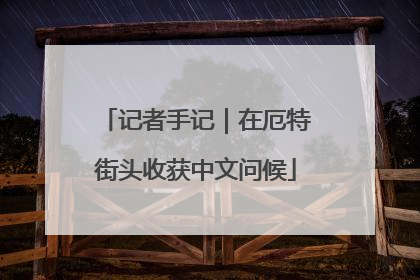 记者手记｜在厄特街头收获中文问候
