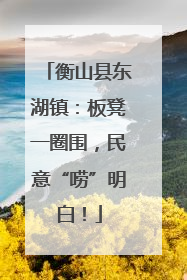 衡山县东湖镇：板凳一圈围，民意“唠”明白！