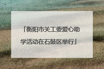 衡阳市关工委爱心助学活动在石鼓区举行