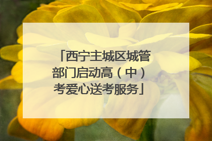西宁主城区城管部门启动高（中）考爱心送考服务