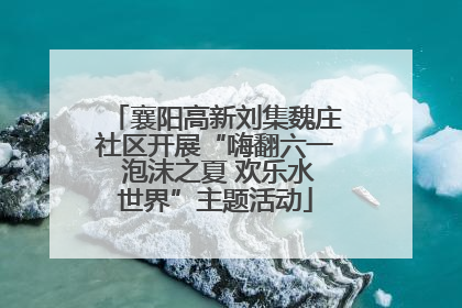 襄阳高新刘集魏庄社区开展“嗨翻六一 泡沫之夏 欢乐水世界”主题活动