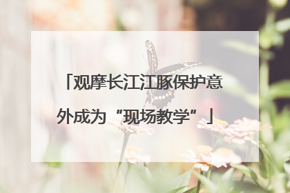 观摩长江江豚保护意外成为“现场教学”