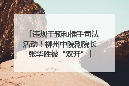 违规干预和插手司法活动！柳州中院副院长张华胜被“双开”