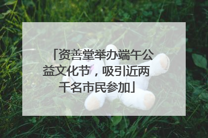 资善堂举办端午公益文化节，吸引近两千名市民参加