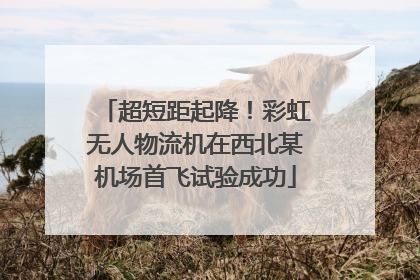 超短距起降！彩虹无人物流机在西北某机场首飞试验成功