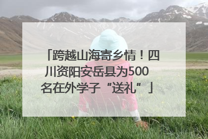 跨越山海寄乡情！四川资阳安岳县为500名在外学子“送礼”
