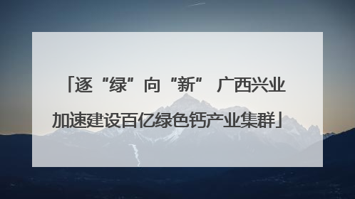 逐“绿”向“新” 广西兴业加速建设百亿绿色钙产业集群