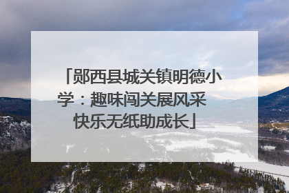 郧西县城关镇明德小学：趣味闯关展风采 快乐无纸助成长
