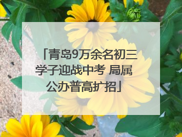 青岛9万余名初三学子迎战中考 局属公办普高扩招