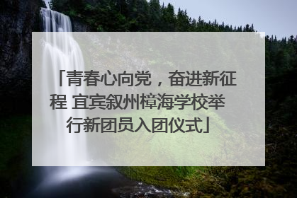 青春心向党，奋进新征程 宜宾叙州樟海学校举行新团员入团仪式