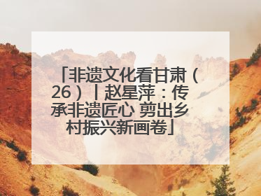 非遗文化看甘肃（26）丨赵星萍：传承非遗匠心 剪出乡村振兴新画卷