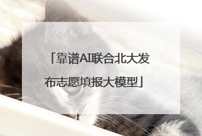 靠谱AI联合北大发布志愿填报大模型