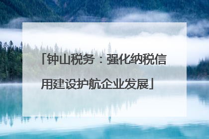 钟山税务：强化纳税信用建设护航企业发展