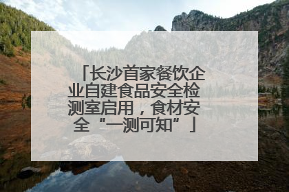 长沙首家餐饮企业自建食品安全检测室启用，食材安全“一测可知”