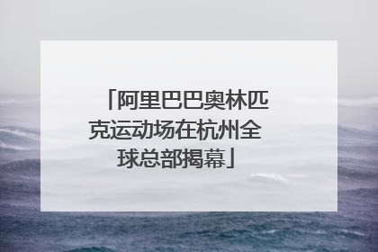阿里巴巴奥林匹克运动场在杭州全球总部揭幕