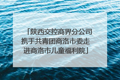 陕西交控商界分公司携手共青团商洛市委走进商洛市儿童福利院