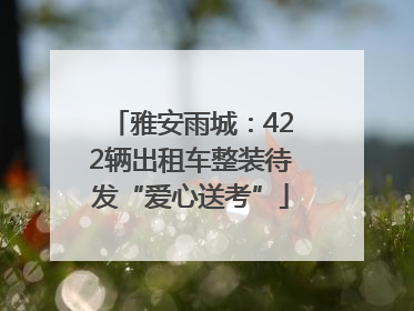 雅安雨城：422辆出租车整装待发“爱心送考”