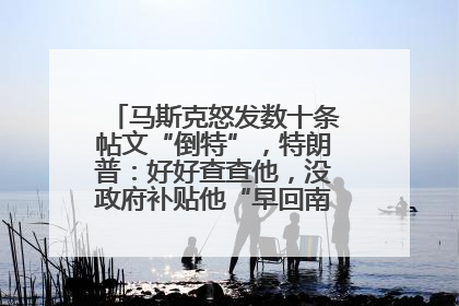 马斯克怒发数十条帖文“倒特”，特朗普：好好查查他，没政府补贴他“早回南非老家”了